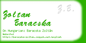 zoltan baracska business card